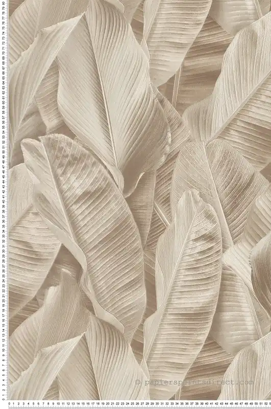 Papier peint Feuille Banana beige et marron - Folium de Montecolino Réf. MC-FO17806 Marque