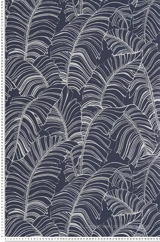 Produit De Marque Papier peint Feuille Tropicale marine - Bamako de Lutèce Réf. LTC-G78299