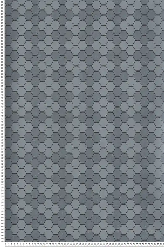 Meilleure Vente Papier peint Géométrique Alvéole noir et bleu - Bamako de Lutèce Réf. LTC-G78294