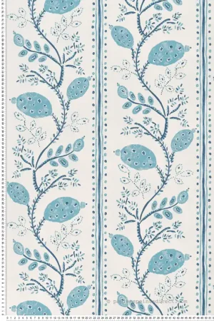 Bon Marché Papier peint Nature Pomegranate Trail bleu - Ashdown de Nina Campbell Réf. OSB-NCW4390-01