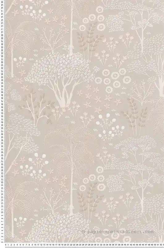 Papier peint Feuillage et Forêt Eden beige - Jardin d‘Eden de Lutèce Réf. LTC-51203107 Acheter En Ligne
