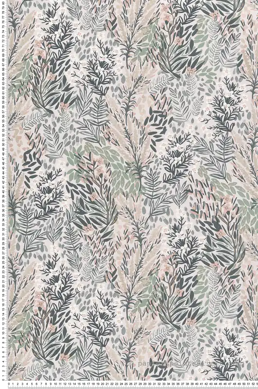 Dernier Modèle Papier peint Jardin Fleuri rose et vert - Jardin d‘Eden de Lutèce Réf. LTC-51202603
