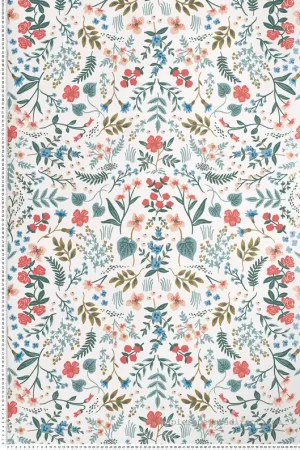 Dernier Modèle Papier peint Florale Wildwood blanc/rose - Rifle Paper Co. d‘Initiales Réf. INI-RI5157