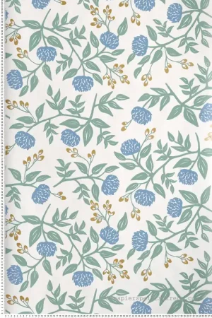 Solde Papier peint Fleuri Peonies blanc/vert - Rifle Paper Co. d‘Initiales Réf. INI-RI5148