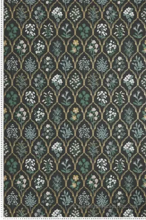 Papier peint Plantes Hawthorne noir - Rifle Paper Co. d‘Initiales Réf. INI-RI5133 Remise