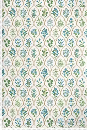 Papier peint Plantes Hawthorne blanc/bleu - Rifle Paper Co. d‘Initiales Réf. INI-RI5132 Seulement Aujourd'hui