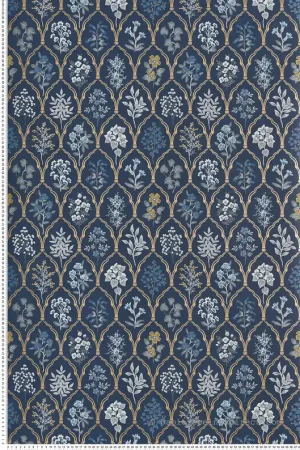 Prix Bas Papier peint Plantes Hawthorne bleu - Rifle Paper Co. d‘Initiales Réf. INI-RI5131