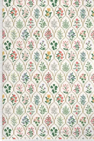 Marque Papier peint Plantes Hawthorne multicolore/blanc - Rifle Paper Co. d‘Initiales Réf. INI-RI5130