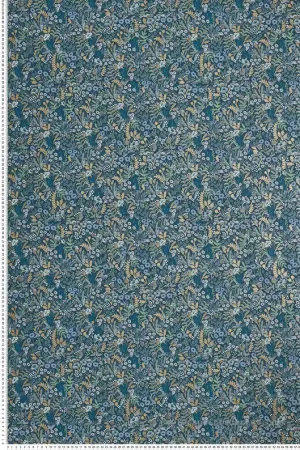 Promotion Papier peint Parterre de Fleurs Tapestry bleu - Rifle Paper Co. d‘Initiales Réf. INI-RI5126