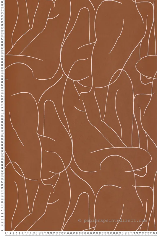 Vente Directe Papier peint Modèle Vivant Terracotta - Gallery de Casadéco Réf. GLRY86108307