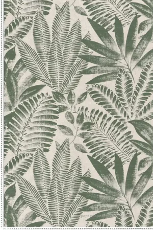 Papier peint Feuillages Aloes vert - Karabane de Casamance Réf. CAS-75183784 Dernière Chance