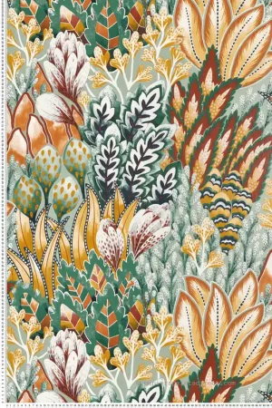 Promotion Saisonnière Papier peint Nature Avicennia vert sauge - Karabane de Casamance Réf. CAS-75162652