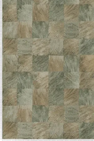 Solde Papier peint Bois Abale vert - Karabane de Casamance Réf. CAS-75173368
