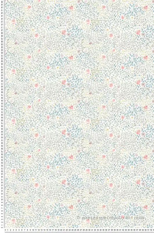 Papier Peint Herbier Fleurs vert sauge - Tartine et Chocolat de Lutèce Réf. LTC-36200814 Meilleur Choix