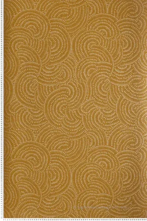 Papier peint Abstrait Cascade moutarde - Eté Indien de Casamance Réf. CAS-75122248 Prix Promo