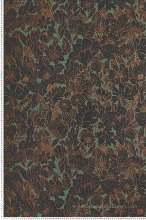 Meilleur Choix Papier peint Fleur Dahlia noir - Eté Indien de Casamance Réf. CAS-75111528