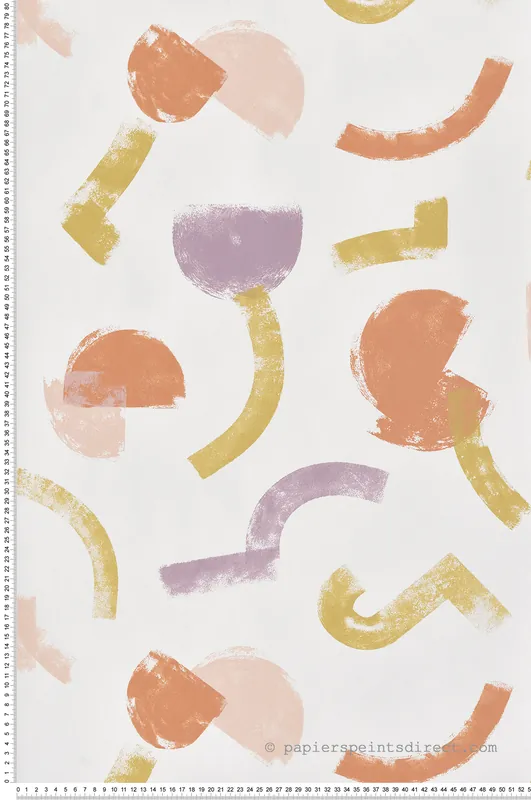 Jusqu'à Épuisement Des Stocks Papier peint Graphique Peinture orange et violet - Gallery de Casadéco Réf. GLRY86135124