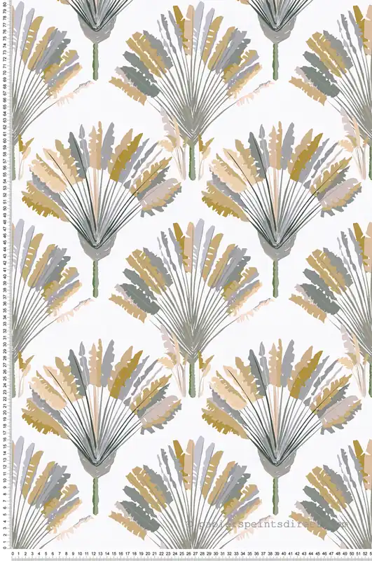 Papier peint Palme Feuillage jaune - Jungle Chic d‘Architects Paper Réf. 37708-4 Expédié Aujourd'hui