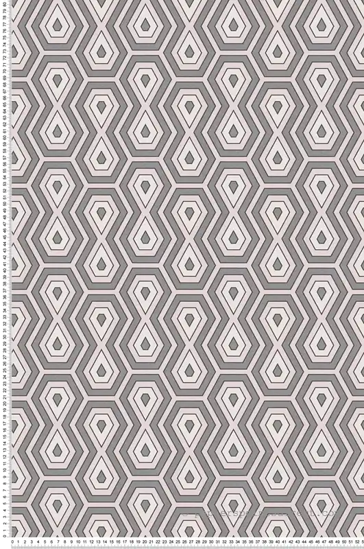Papier peint Géométrique Sablier gris et rose - Jungle Chic d‘Architects Paper Réf. 37707-7 Commander Maintenant