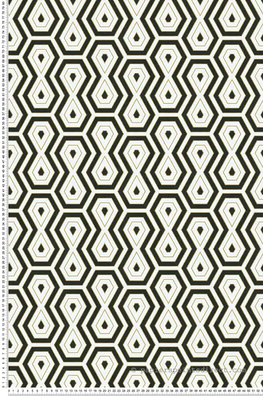 Papier peint Géométrique Sablier noir et or - Jungle Chic d‘Architects Paper Réf. 37707-5 Nouveauté