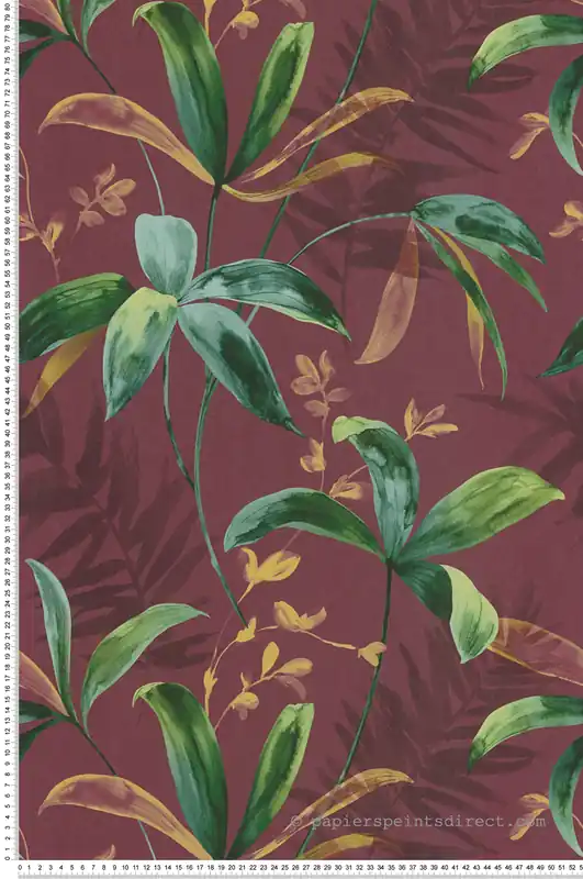 Offre Limitée Papier peint Feuillage Elegant bordeaux - Jungle Chic d‘Architects Paper Réf. 37704-3