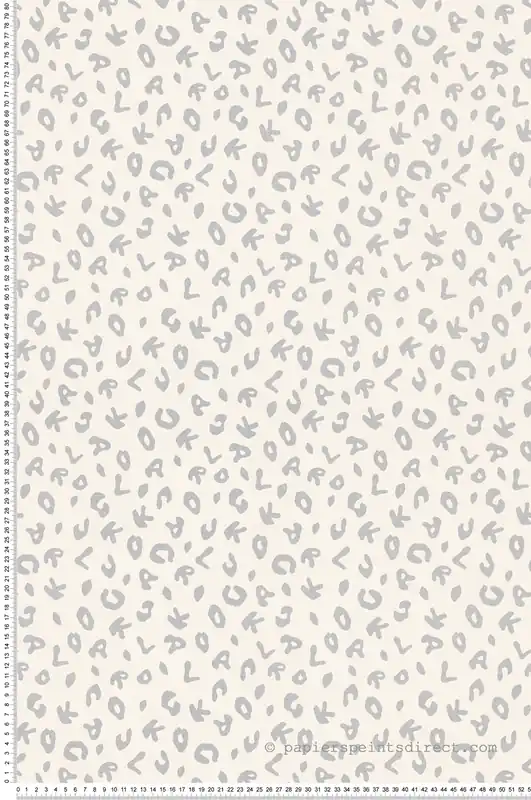 Prix Promo Papier peint Léopard Anna écru argenté - Karl Lagerfeld de Montecolino Réf. MC-37856-1