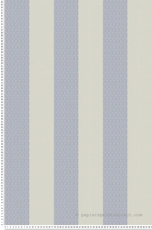 Papier peint Rayure Cara argenté et blanc cassé - Karl Lagerfeld de Montecolino Réf. MC-37849-3 Dernière Chance