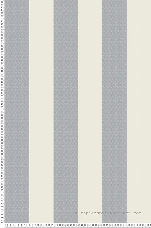 Papier peint Rayure Cara argenté et écru - Karl Lagerfeld de Montecolino Réf. MC-37849-1 Expédié Aujourd'hui