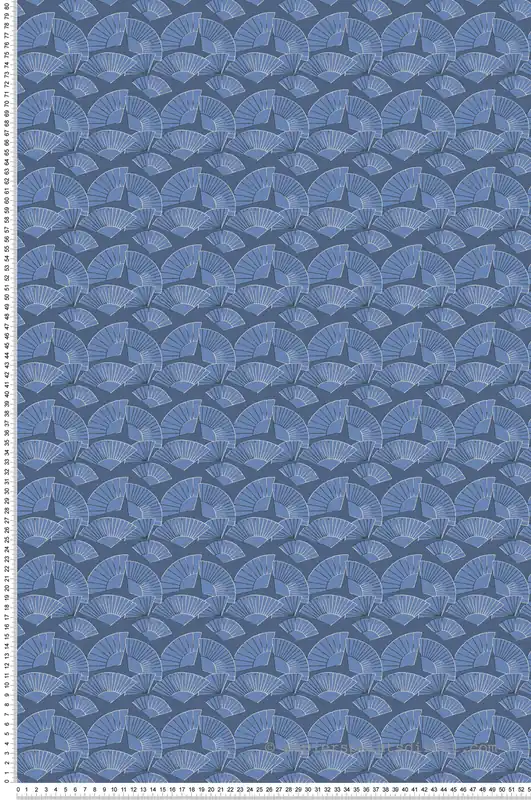 Prix Cassé Papier peint Eventail Gisele bleu - Karl Lagerfeld de Montecolino Réf. MC-37847-4