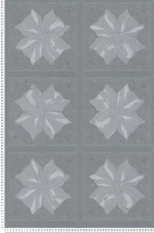 Papier peint Fleur Ines argenté - Karl Lagerfeld de Montecolino Réf. MC-37845-5 Achetez Aujourd'hui
