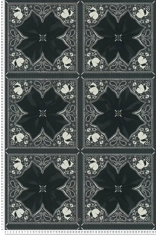 Papier peint Fleur Ines noir et écru - Karl Lagerfeld de Montecolino Réf. MC-37845-2 Offre Limitée