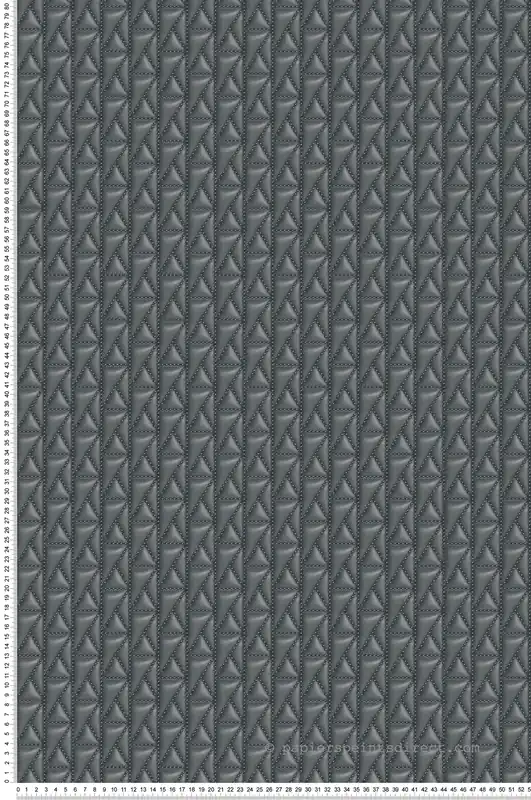 Papier peint Matelassé Vanessa gris foncé - Karl Lagerfeld de Montecolino Réf. MC-37844-4 Vente Directe