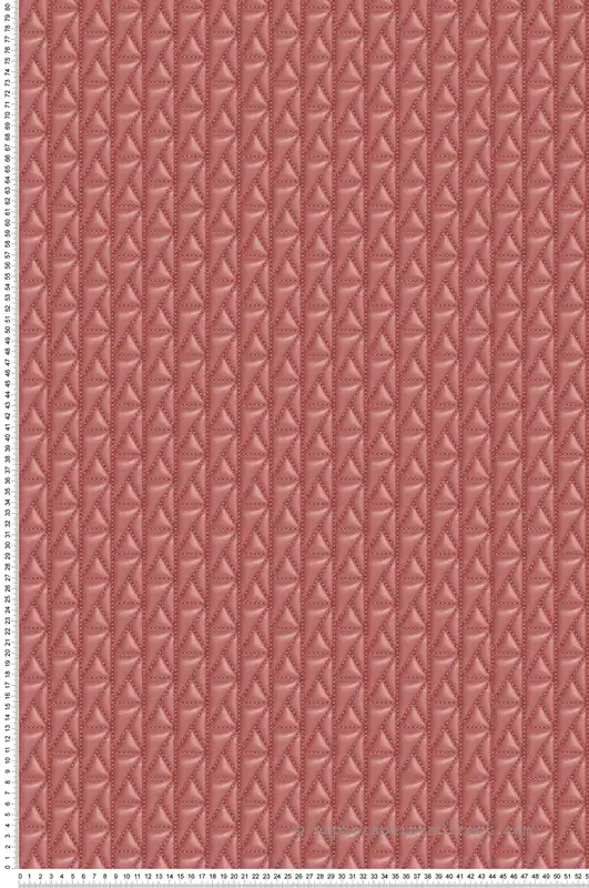 Top Vente Papier peint Matelassé Vanessa rouge tomette - Karl Lagerfeld de Montecolino Réf. MC-37844-2