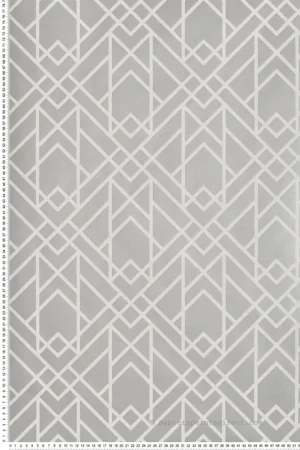 Super Prix Papier peint Géométrique Art Déco argenté - Elodie 1838 Wallcoverings d‘Initiales Réf. INI-90714005