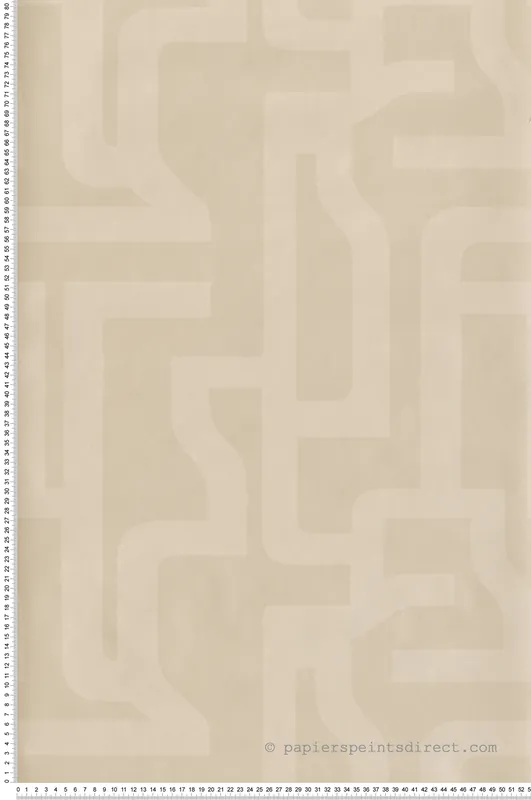 Papier peint Géométrique Labyrinthe beige - Bensimon 2 de Lutèce Réf. LTC-51201107 Dernier Modèle