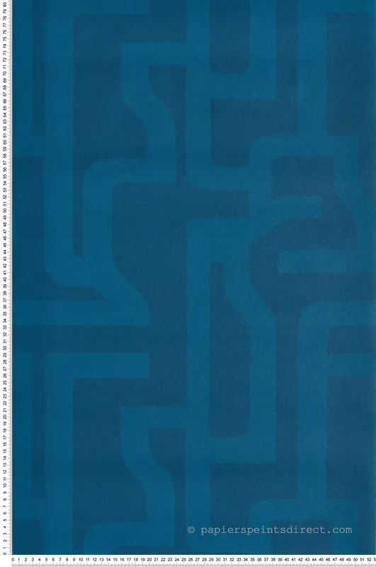 Acheter Direct Papier peint Géométrique Labyrinthe bleu - Bensimon 2 de Lutèce Réf. LTC-51201101