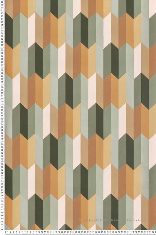Papier peint Parallélogramme 3D vert - Bensimon 2 de Lutèce Réf. LTC-51172804 Marque