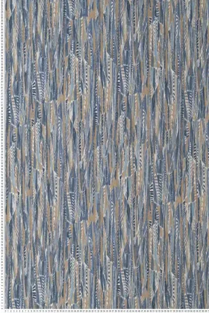 Acheter Direct Papier peint Plume Lahna bleu - Le Velours de Casamance Réf. CAS-74654860