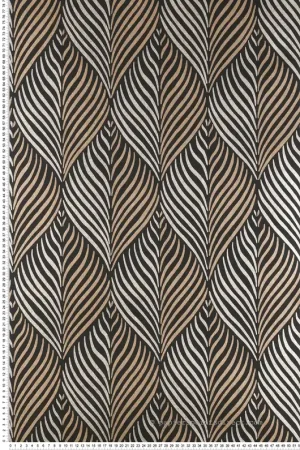 Papier peint Feuille Vintage Bonnelles Or - Les Indiennes de Nina Campbell Réf. OSB-NCW4352-06 Expédition Rapide