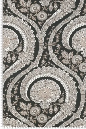 Papier peint Paisley Les Indiennes argenté - Les Indiennes de Nina Campbell Réf. OSB-NCW4350-06 Prix Cassé