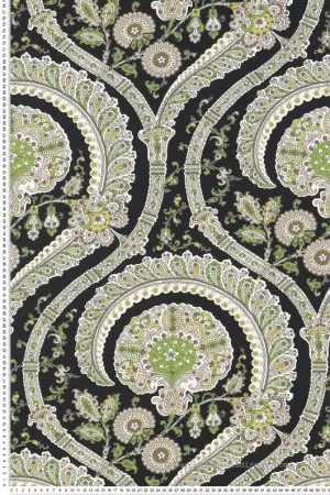 Acheter Direct Papier peint Paisley Les Indiennes noir vert - Les Indiennes de Nina Campbell Réf. OSB-NCW4350-04
