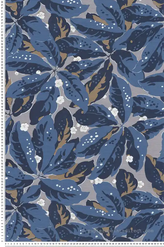 Marque Papier peint Feuilles Greenery bleu - Five o‘clock de Casadeco Réf. FOCL85796697