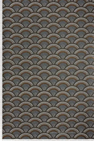 Pas Cher Papier peint Cercle Ethnique Otto noir et doré - Printemps Viennois de Casamance Réf. CAS-74821748