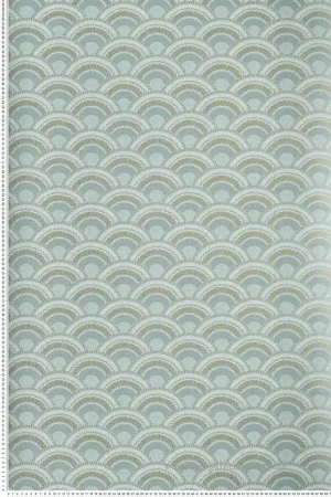Vente Flash Papier peint Cercle Ethnique Otto céladon - Printemps Viennois de Casamance Réf. CAS-74821340
