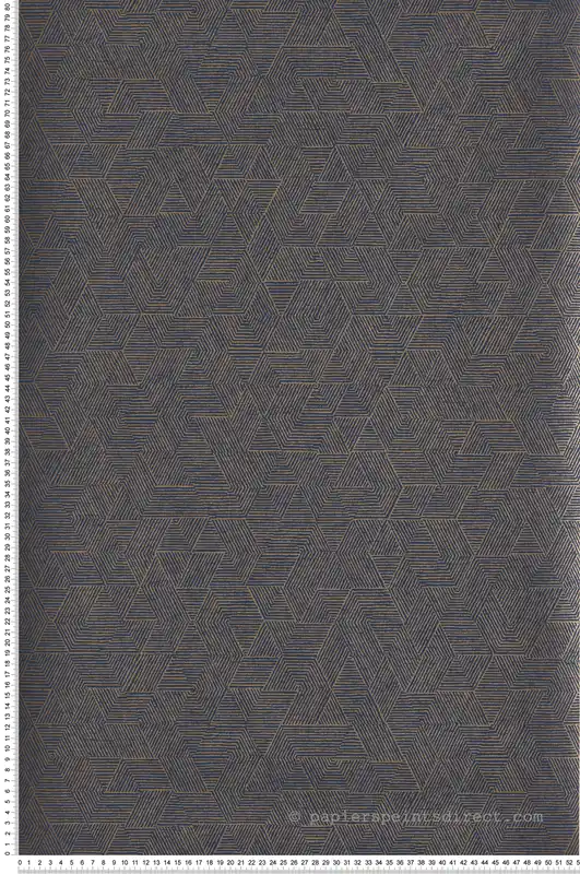 Papier peint Géométrique Josef marine - Printemps Viennois de Casamance Réf. CAS-74812360 Offre Limitée