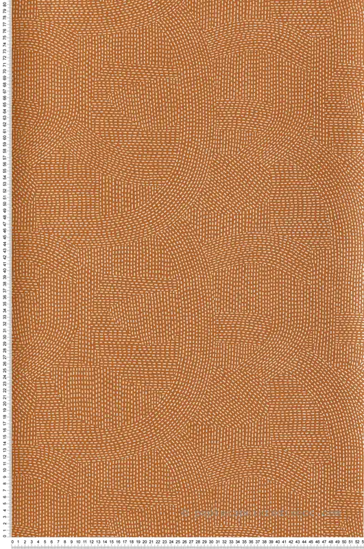 Papier peint Design Franz terre de sienne - Printemps Viennois de Casamance Réf. CAS-74791026 Populaire