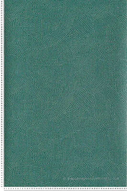 Papier peint Design Franz emeraude - Printemps Viennois de Casamance Réf. CAS-74790924 Usine Directe