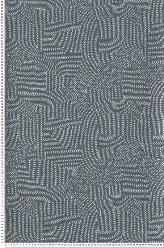 Papier peint Design Franz bleu rivière - Printemps Viennois de Casamance Réf. CAS-74790822 Solde