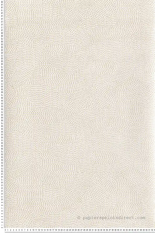 Quantité Limitée Papier peint Design Franz ivoire - Printemps Viennois de Casamance Réf. CAS-74790720