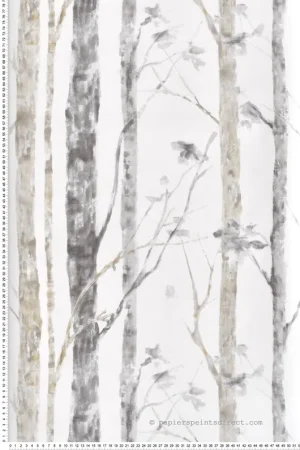 Commander Vite Papier peint adhésif Forêt Birch Trees gris - Les Adhésifs de Lutèce Réf. LTC-RMK9047